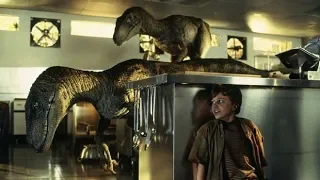 Дети прячутся от Велоцирапторов  Парк Юрского периода ( Jurassic Park )