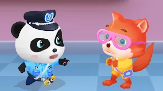 Police Cartoon Game: Officer Kiki - Help Policeman and Find the Lost Kids - Babybus Games