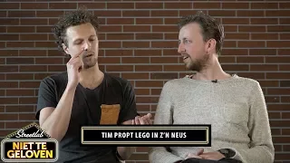 SPOT DE LEUGEN: Tim propt LEGO in z'n neus!