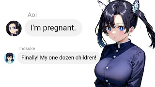 Aoi's pregnant!? | Hashiras in demon slayer.