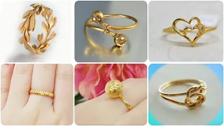 Gold ring designs without stones for female | latest designs of gold rings for women 💍