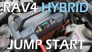 Toyota RAV4 Hybrid (2019-2024): Real Life Jump Start Using Portable Jumpstarter. LokiThor JA301!