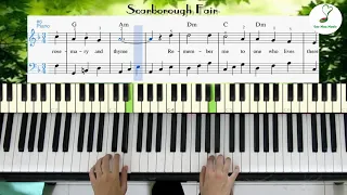 Scarborough Fair easy piano (#57) - Sách Piano Tập 2 - Bài 16