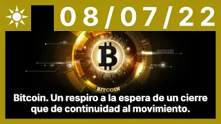 Bitcoin. Un respiro a la espera de un cierre que de continuidad al movimiento.