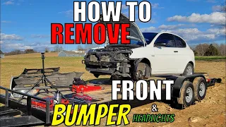 How To Remove FRONT BUMPER On A Hyundai Accent - Easy #diy