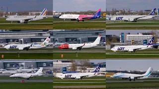 Przyloty i odloty samolotów - Lotnisko Chopina Warszawa - Plane Spotting at Chopin Airport #13 (4K)