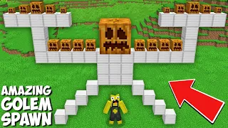 What if YOU SPAWN A NEW AMAZING BOSS GOLEM in Minecraft ? MEGA BIGGEST GOLEM !