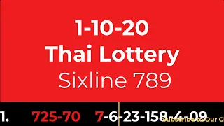 THAI LOTTERY SIXLINR 789 #InformationBoxTicket 1-10-2022