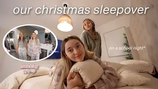 having a sleepover with my little sister *holiday edition* | baking, legos, xmas drinks