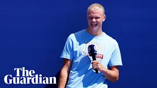 Manchester City introduce Erling Haaland to fans: 'We're going to have a good time'