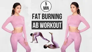 5 min Belly Fat Burning AB + CARDIO Home Workout (Results in 2 weeks) ◆ Emi ◆