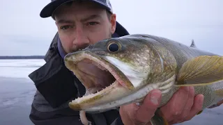 Ice Fishing Maine Sebago Lake Trout - 160 Feet Deep