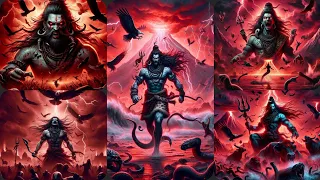 Shiva Rudra I Most Destructive form I Destroying Demons I Shiva Tandava by Ravana I Shiva status 🔱🚩🙏