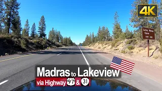 USA Road Trip - Madras OR to Lakeview OR in 4K