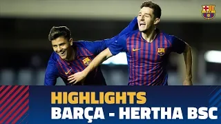 [HIGHLIGHTS] YOUTH LEAGUE: FC Barcelona 3-0 Hertha Berlin
