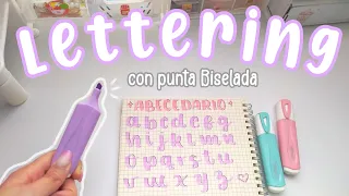 LETTERING PARA PRINCIPIANTES ✍️✨ - ¿cómo hacerlo con punta BISELADA? (tutorial + abecedario)