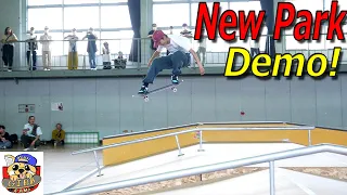 Skate demo at the new Skatepark (Japan.)