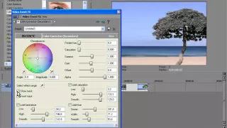 Видео монтаж в Sony Vegas 9 10   49 Практика частичное обесцвечивание видео
