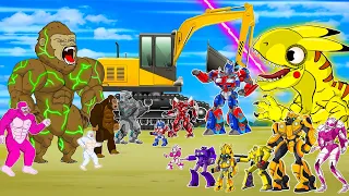 TRANSFORMERS EVOLUTION Autobots Rise of the Dinosaur, Megatron Cyberverse & Robot Cartoon Animation!