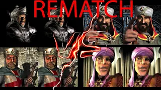 2 WOLVES AND 2 LIONHEARTS VS 2 SALADINS AND 2 EMIRS | Stronghold Crusader Ai Battle | REMATCH