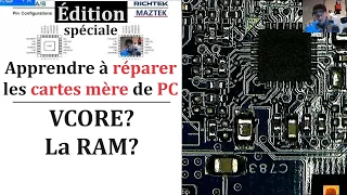 Diagnostic de carte mère d'ordinateur PC portable. VCORE? La RAM?