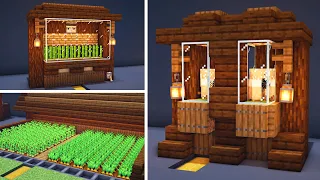 Minecraft : 7 Must Have Starter Farms | How to Build Minecraft Simple Survival Farms