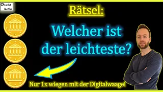 Wie geht das?! Nur einmal wiegen mit einer Digitalwaage? #rätsel #obachtmathe