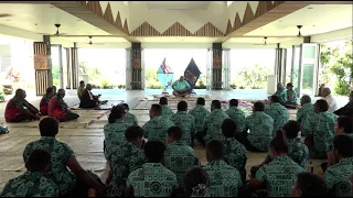 Fijian President receives the Sevusevu by the Fijiana Team and iTatau by the Fiji 7’s Team
