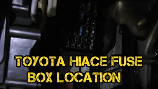 1991 Toyota Fuse Box Location