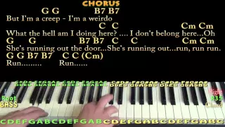 Creep (Radiohead) Piano Cover Lesson with Chords/Lyrics