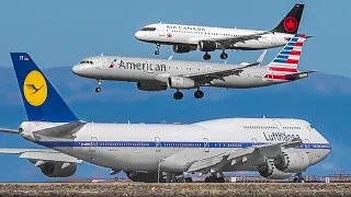 AWESOME CLOSE UP LANDINGS at BUSY SFO | San Francisco Airport Plane Spotting [SFO/KSFO]