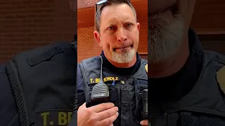 Cop Gets Owned trying to ID educated Auditor ~ ID Refusal ~ First Amendment Audit - Tyrant #shorts