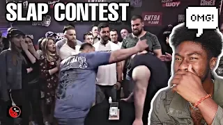 THE CRAZIEST THING IV’E SEEN ! RUSSIAN SLAP COMPETITION KNOCKOUT (REACTION)