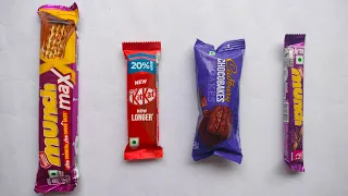 Munch Max vs KitKat vs Cadbury Chocobakes vs Munch l Lots of chocolates l chocolate Cutting video