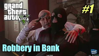 GTA V #1 Prologue Mission full Gameplay with Comedy 😂 | GTA 5 1st Mission BANK ROBBERY