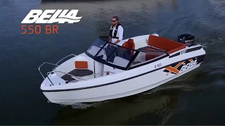 Прогулочный катер Bella 550 BR с подвесным мотором Mercury FourStroke 115 л с