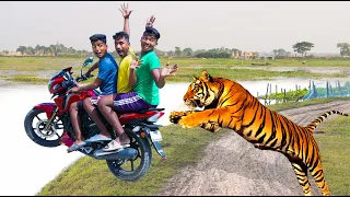 Must Watch Bike Chor Tiger Attack New Funny Comedy Video 😎Totally Amazing Comedy Episode 281