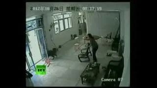 FUNNY Wild Boar CHASING Chinese woman, South China