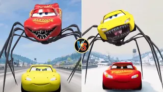 Lightning McQueen Head Eater Red 🆚 Lightning McQueen Head Eater Yellow - Coffin Dance Song (COVER)