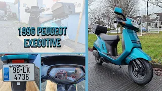 1996 Peugeot Executive 125 - mint moped! 1996 Peugeot executive 125 (review) gopro hero 9 hd