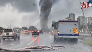 Huge Tornado Tears Texas Apart! Destruction in Houston, USA - House & Cars Destroyed 100 Mph Wind