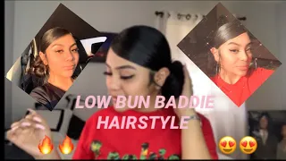 BADDIE LOW SLICK BUN TUTORIAL