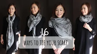 16 Ways To Tie A Scarf. How I Style My Hermes Shawl. Fashion Hacks Every Girl Must Know.