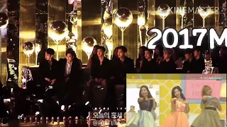 #EXO reaction to #Twice "knock knock'' at Melon Music Award 2017