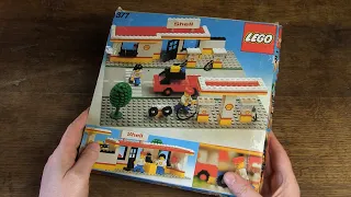 unboxing, building and reviewing lego set Shell service station from 1978!