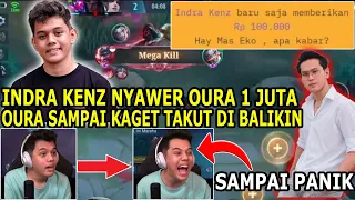 INDRA KENZ NYAWER 1 JUTA KE OURA , OURA LANGSUNG PANIK DONG , NGAKAK LIHAT REAKSI NYA! WKWKWK - MLBB