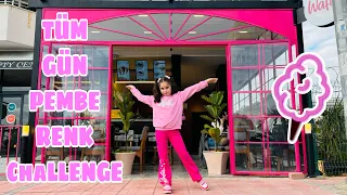 BUGÜN TÜM GÜN PEMBE RENK CHALLENGE YAPTIK !! HER ŞEY HER YER PEMBE !!! PİNK DAY !!