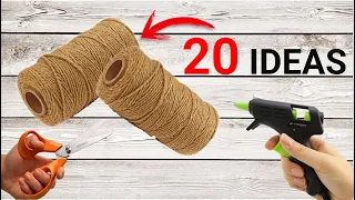 20 IDEAS fáciles con 😲 YUTE /TELA de SACO/ CUERDA.