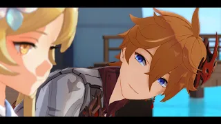 Were you worried about me? | MMD | Childe x Lumine