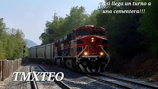 Así es como llega un tren a una industria🏭 cementera en el Estado de México, dúo de FXE ES44AC